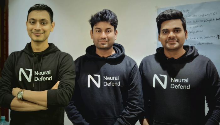 From Left to Right, Piyush Verma (CEO), Sivashankar Selvarajan (CTO), and Sumit Singh (Chief Data Officer), Neural Defend